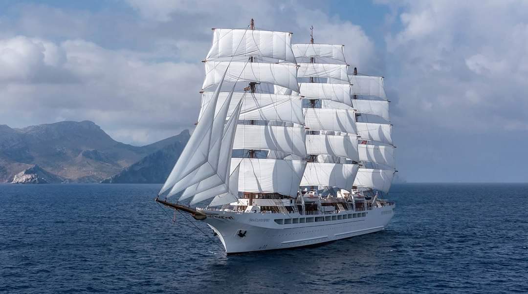 El Sea Cloud a toda vela 