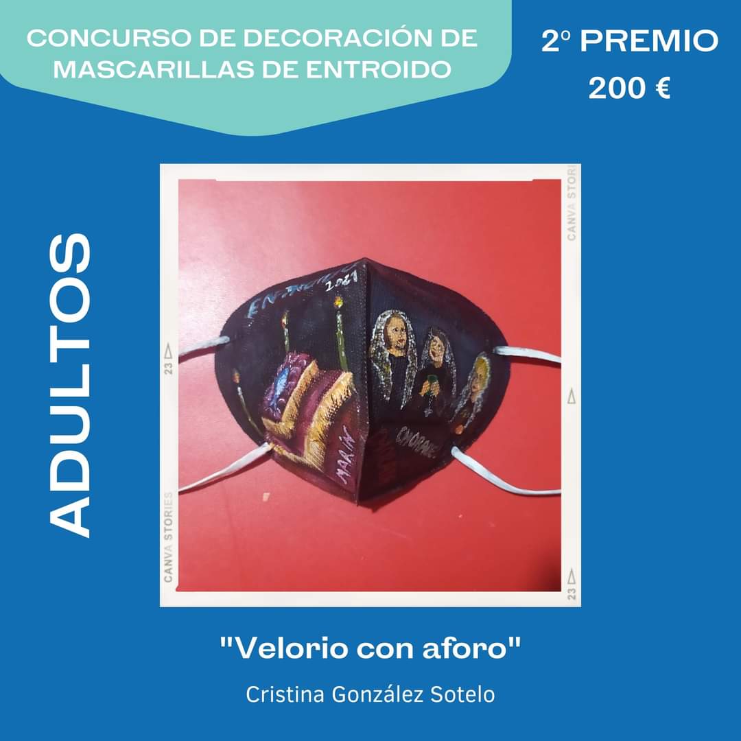Ganadores del concurso de decoración de mascarillas de "entroido 2021"